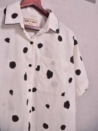 Dottie Genderless Shirt WhySoBlue Black