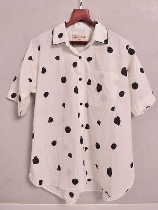 Dottie Genderless Shirt WhySoBlue Black