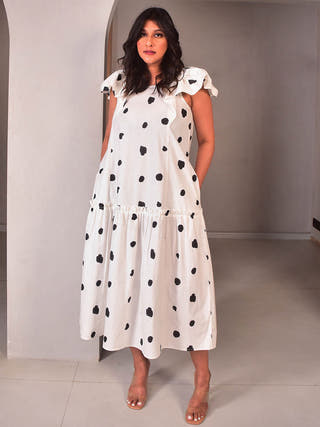 Dottie Ruffled Dress WhySoBlue Black