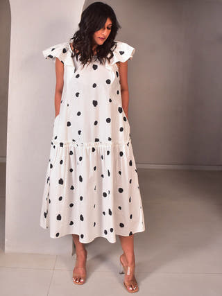 Dottie Ruffled Dress WhySoBlue Black