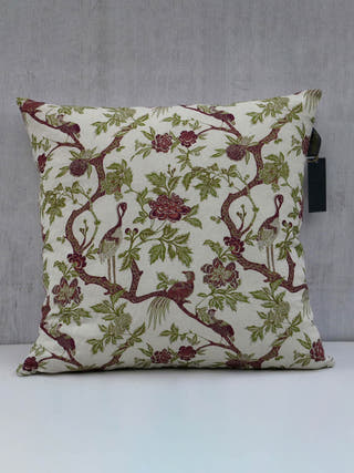 Block Printed Cushion Cover Off-White