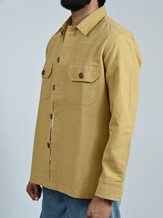 Classic Handwoven Overshirt | Mustard Yellow