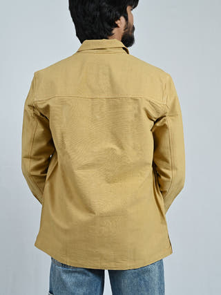 Classic Handwoven Overshirt | Mustard Yellow