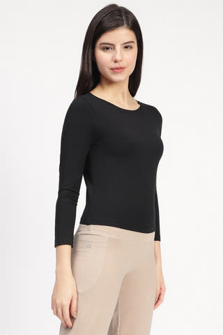 Dysha Super Soft 3/4 Sleeve T-shirt Black