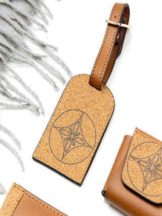 Tan Vegan Leather Holiday Travel Set