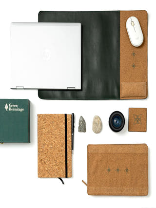 Basil Vegan Leather Desk Set