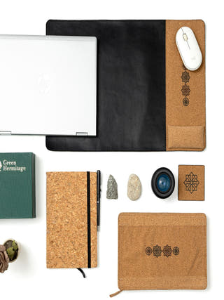 Noir Vegan Leather Desk Set