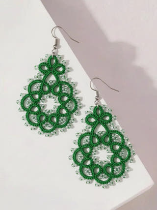 Emerald Whirl Earrings
