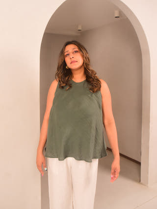 Dark Green Everyday Top