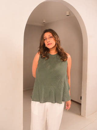 Dark Green Everyday Top