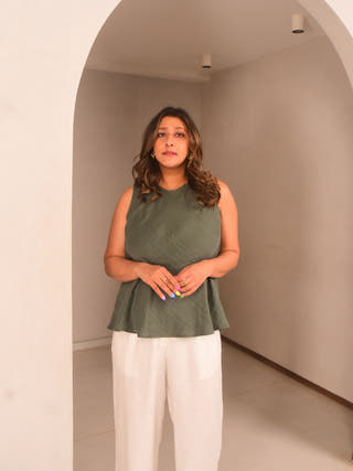 Dark Green Everyday Top