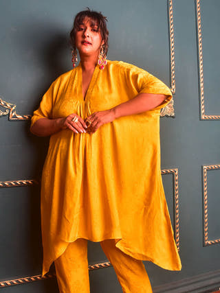 Raha Kurta Set Why So Blue Yellow