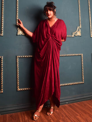 Irina Kaftan Why So Blue Maroon