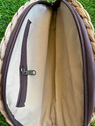 Water Hyacinth Grass Clutch Striped