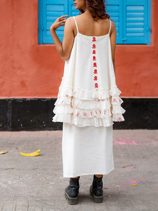 SHVET Frill Top White Prathaa