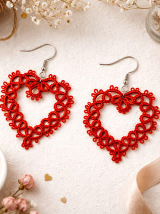 Flaming Heart Earrings