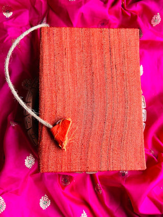 Gerua Upcycled Handloom Fabric Journal Kauseyah