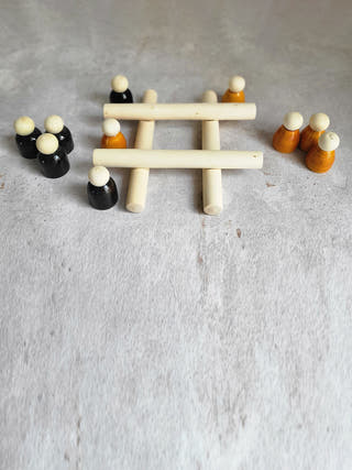 Handcrafted Wooden Tic Tac Toe Set