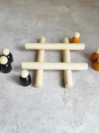 Handcrafted Wooden Tic Tac Toe Set