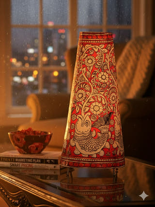 Hand Painted Fish Tholu Bommalata Medium Table Lamp 