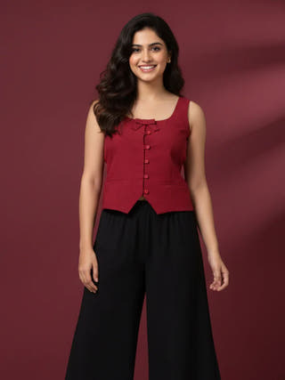 Ruby Bow Top
