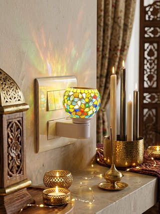 Ziya Mosaic Glass Wall Plug Lamp | Set of 2