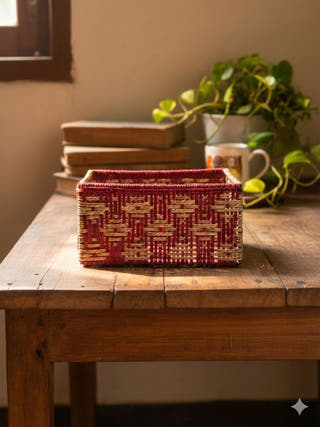 Iron Frame Sabai Grass Basket