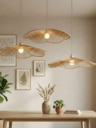 Petal handcrafted Banana Bark Lampshade