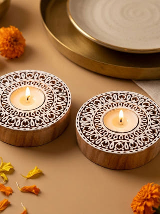 Kshana Tealight Candle Holder | Set of 3