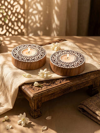 Kshana Tealight Candle Holder | Set of 3