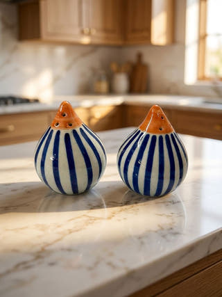 Elara Ceramic Salt & Pepper Sprinkle Set