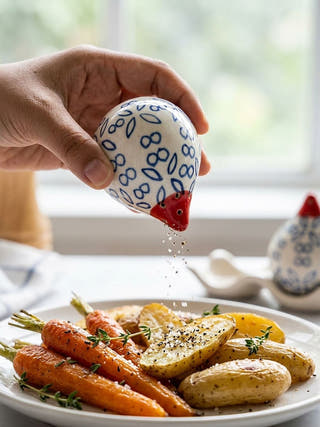 Sera Ceramic Salt & Pepper Sprinkle Set