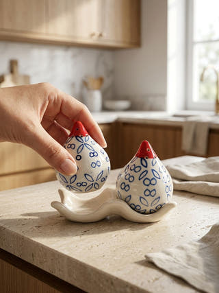 Sera Ceramic Salt & Pepper Sprinkle Set