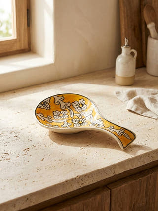 Zora Blue Pottery Spoon Rest