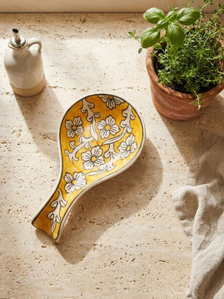 Zora Blue Pottery Spoon Rest