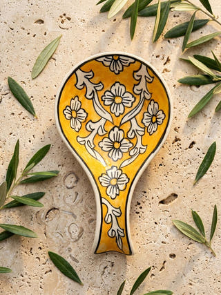 Zora Blue Pottery Spoon Rest