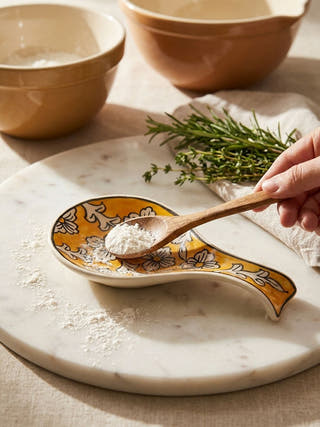 Zora Blue Pottery Spoon Rest