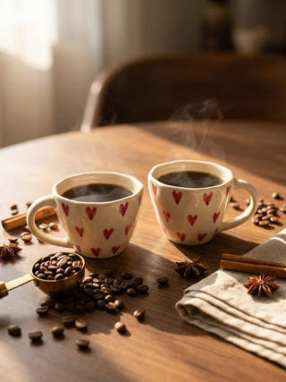 Mi Amour Handcrafted Blue Pottery Mug | Set Of 2