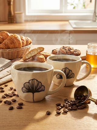Vana Handcrafted Blue Pottery Mug | Set Of 2