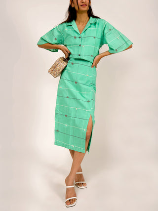 Knotty Skirts Loungewear Green Tari The Loom Theory