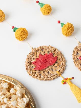 Marigold Lotus Handcrafted Banana Hanging - Set of 2