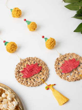 Marigold Lotus Handcrafted Banana Hanging - Set of 2