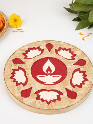 Diya Handcrafted Bamboo Rangoli Light