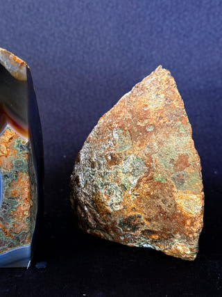 Yellow Agate Bookends Pair