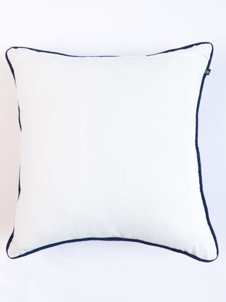 Hamptons Style Multi Embroidered Blue Blossom Cushion Cover
