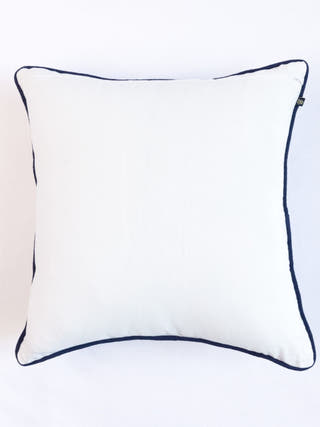 Hamptons Style Multi Embroidered Green & Blue Forest Bush Cushion Cover