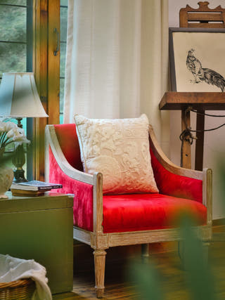 Country Style Crewel Embroidered Neutral Narrative Cushion Cover