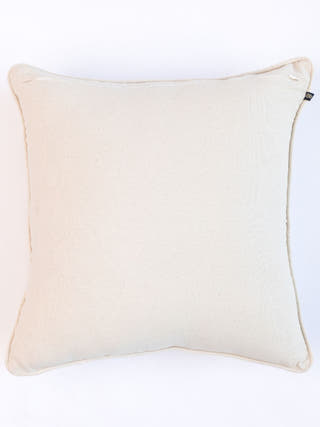 Country Style Crewel Embroidered Neutral Narrative Cushion Cover