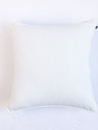 Country Style Crewel Embroidered Grey & White Soft Saga Cushion Cover