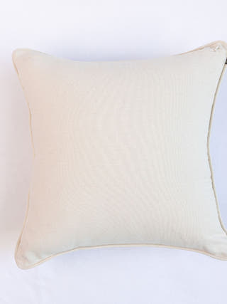 Suzani Style Crewel Embroidered Brown and Grey Tashkent Cushion Cover